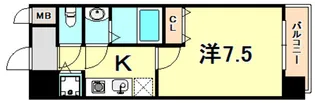 KDXレジデンス三宮【6階】の間取り