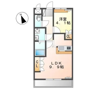 ポートヴィラ壱番館【1階】の間取り
