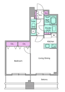 レジディア西麻布【5階】の間取り