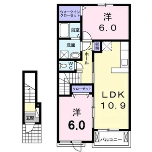 グランドパレス高樹VI【2階】の間取り
