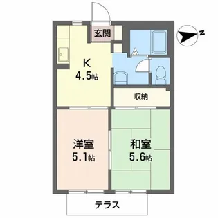 メゾン・アコールA【1階】の間取り