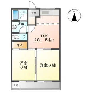 加賀野コーポI【2階】の間取り