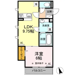 グリーンフォレスト府中【2階】の間取り
