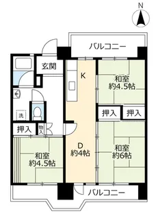 UR花鶴丘【2階】の間取り