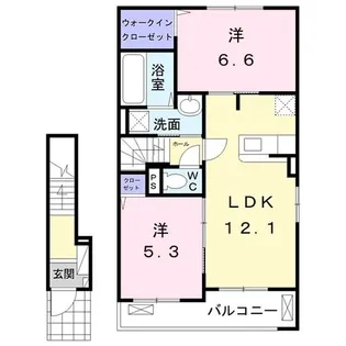 カーサ・ペルシーモII【2階】の間取り