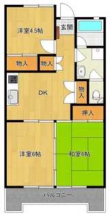 石川グリーンハイツ【3階】の間取り