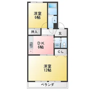 クラウン杉本A【3階】の間取り
