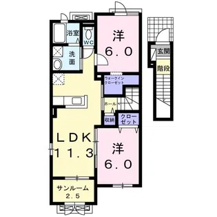 メゾン841 A【2階】の間取り