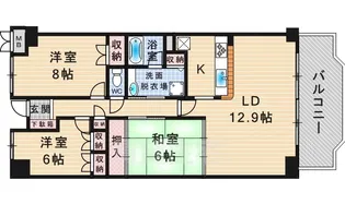 レックスパーク猪名川【2階】の間取り