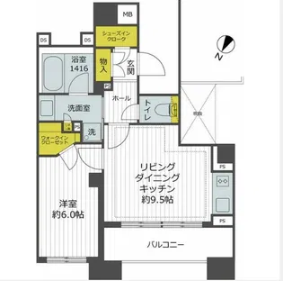 イニシアイオ西麻布【12階】の間取り