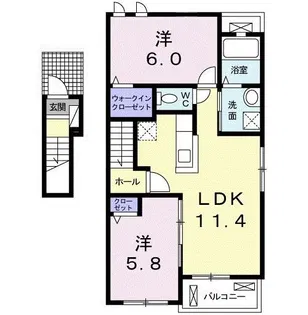 サンパークVII【2階】の間取り