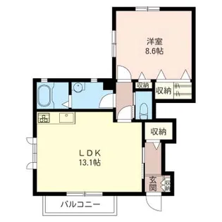 オアーゼC【1階】の間取り