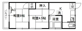 丸山荘【2階】の間取り