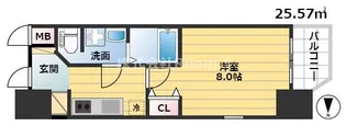 ルーエ天満橋【2階】の間取り