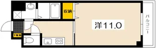 リバーハイツ【4階】の間取り