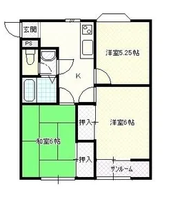 レジデンスR【1階】の間取り