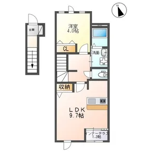 ロイヤルベイスII【2階】の間取り