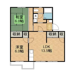 タウニィ柏木【2階】の間取り