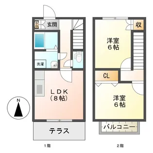 三重県鈴鹿市岸岡町【一戸建】の間取り