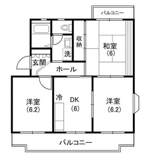 クレール川坂【3階】の間取り