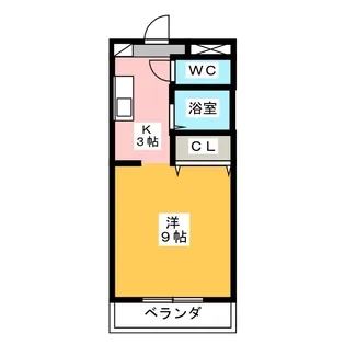 シャトーふじや【4階】の間取り