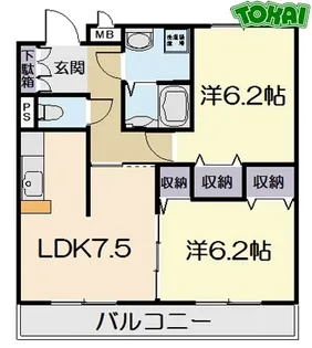 メルベーユ【2階】の間取り