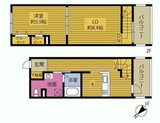 1LDKの間取り画像