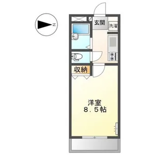 1Kの間取り画像