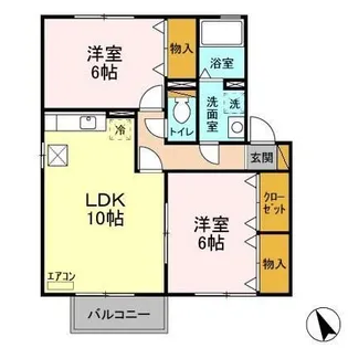 茨城県石岡市石岡【アパート】の間取り