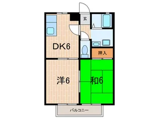 グリーンハイツ奥畑【2階】の間取り