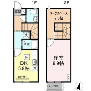 岡山県岡山市南区平福2【一戸建】の間取り
