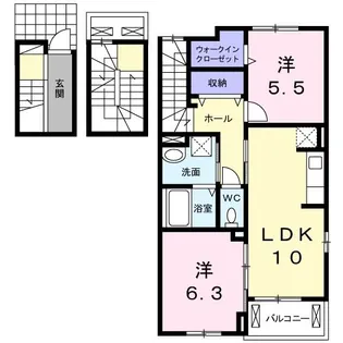 モデッサ東山【3階】の間取り