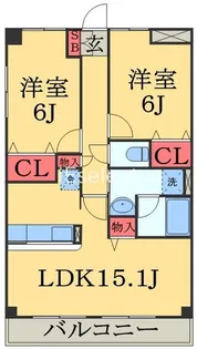 ゼファーシャンティオン蘇我弐番館【2階】の間取り
