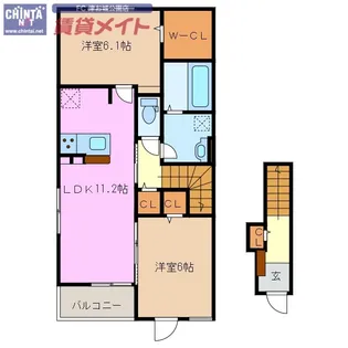 アクアリージョン津III イースト【2階】の間取り