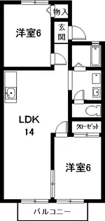愛知県江南市赤童子町白山【アパート】の間取り