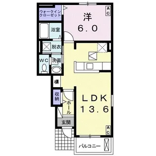 コンフォート北鶉【1階】の間取り
