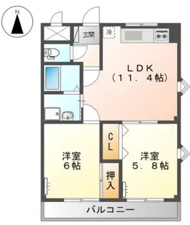 フォレストEside【1階】の間取り