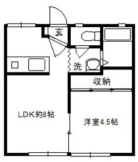 メゾン・ド・ジェンヌ【2階】の間取り