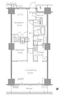 東京都江東区豊洲1【マンション】の間取り