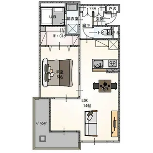 Ruscello Sena【2階】の間取り