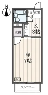 コーポドリームキャッスル【2階】の間取り