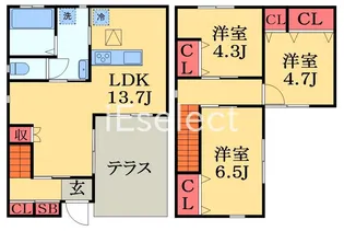 千葉県千葉市中央区南生実町【一戸建】の間取り
