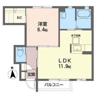 CASA Mai 虹【1階】の間取り