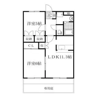 シャングリラ壱番館【1階】の間取り