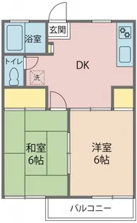 ポルシェ町田南大谷【2階】の間取り