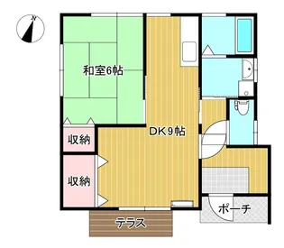 湯田原団地B【1階】の間取り