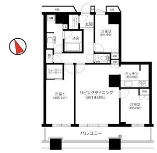芝浦アイランド グローヴタワー【31階】の間取り