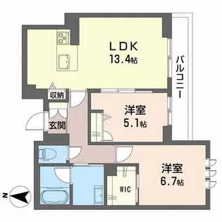 ソサイティ掛尾【3階】の間取り