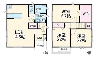 神奈川県横浜市港北区大倉山5【一戸建】の間取り
