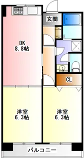 クレストコートあかしあ【5階】の間取り
